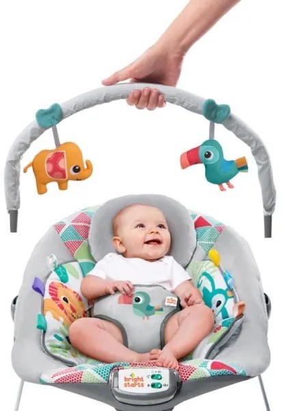 Bright Starts - Culla vibrante per bambini con melodia  TOUCAN TANGO