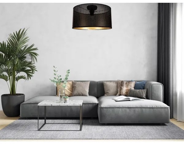 Plafoniera ALDO 1xE27/60W/230V diametro 40 cm nero