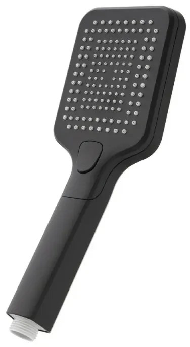 Doccetta quadrata 26,6 cm con tre tipi di getto nero opaco in ABS Hidra
