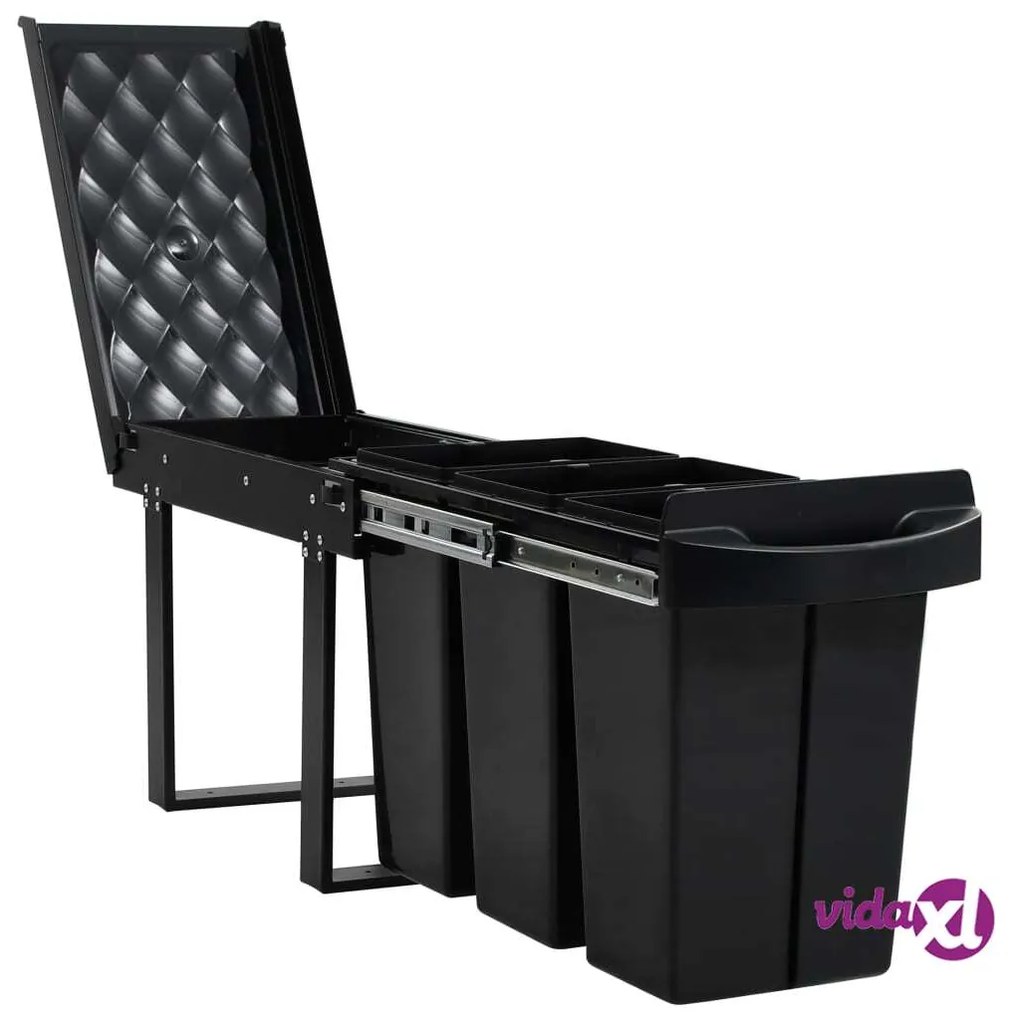 vidaXL Cestino Estraibile per Mobile Cucina Chiusura Ammortizzata 36L