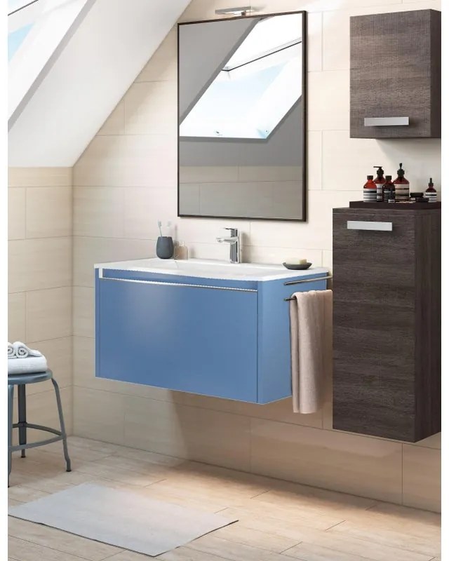 Mobile sottolavabo e lavabo Cielo blu pastello L 60 cm