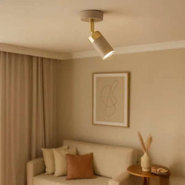 Brilagi - Faretto da parete POKER 1xGU10/25W/230V beige