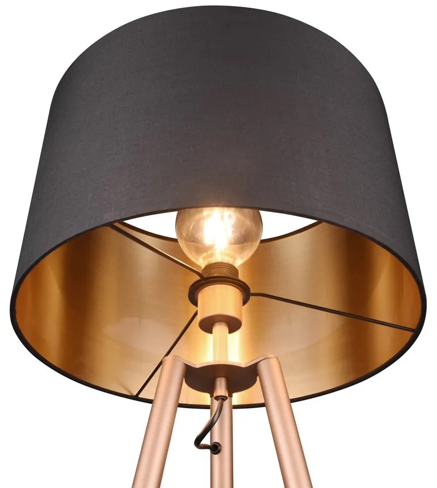 Lampada da terra marrone con ripiano (altezza 152 cm) Colette - Trio