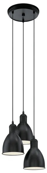 Eglo 49465 - Lampadario PRIDDY 3xE27/60W/230V