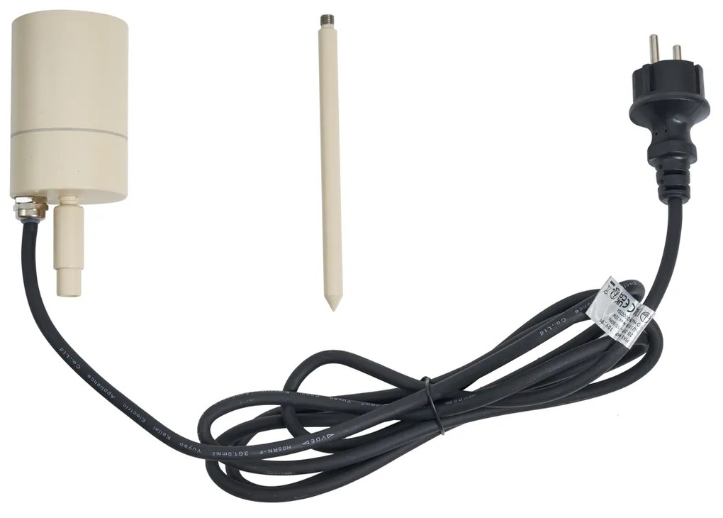 Faretto a picchetto beige GU10 50mm regolabile IP44 con cavo e spina - Solo