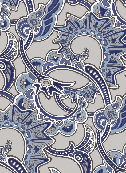 Isidore Leroy Carta da parati Charlotte - Bleu