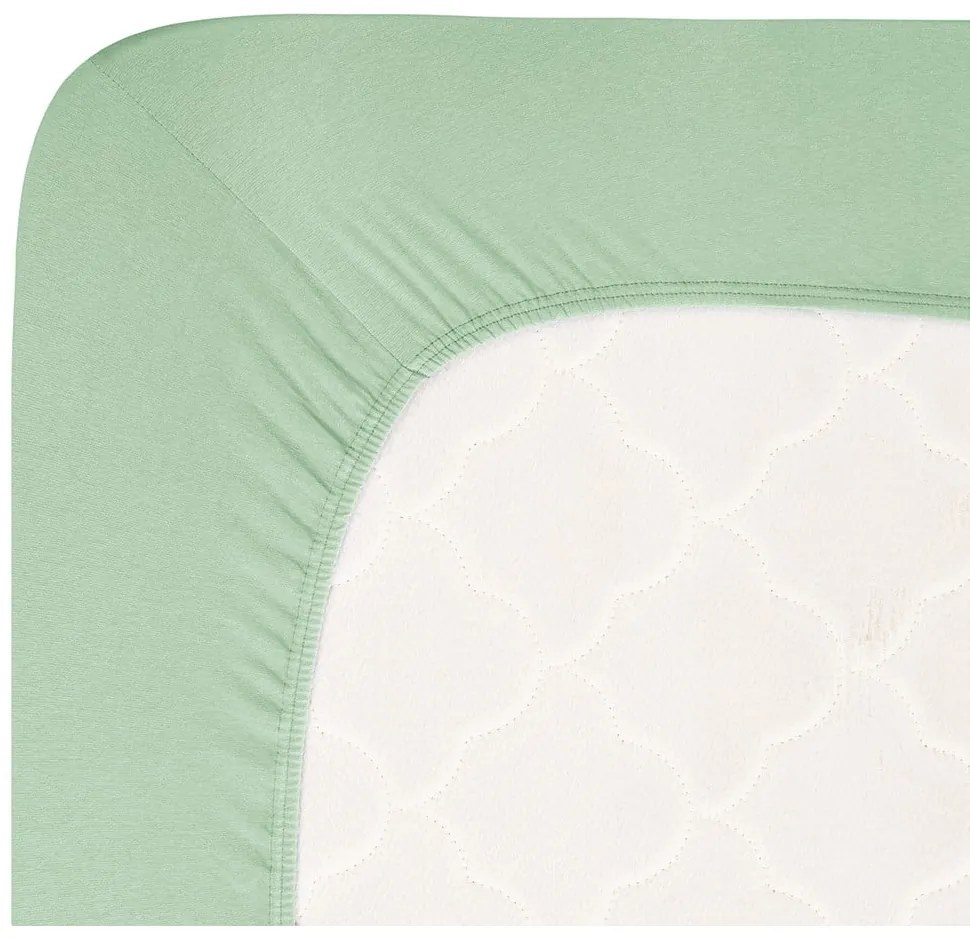 Lenzuolo in jersey elasticizzato verde 140x200 cm Boxspring - Andrea Simone