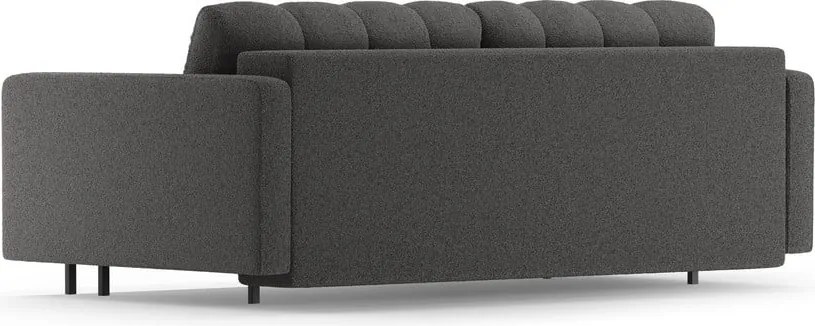 Divano grigio scuro allungabile/con contenitore con rivestimento in bouclé 222 cm Bali – Cosmopolitan Design