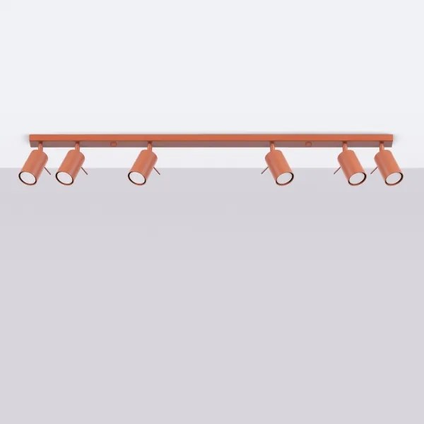 Sollux SL.1511 - Faretto RING 6xGU10/10W/230V rosso