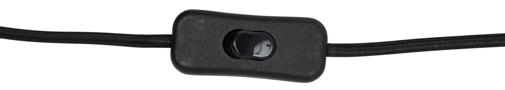 Lampada da tavolo Japandi nera con paralume bianco - Nori