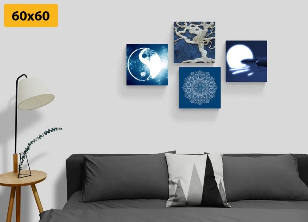 Set di quadri – Feng Shui in blu