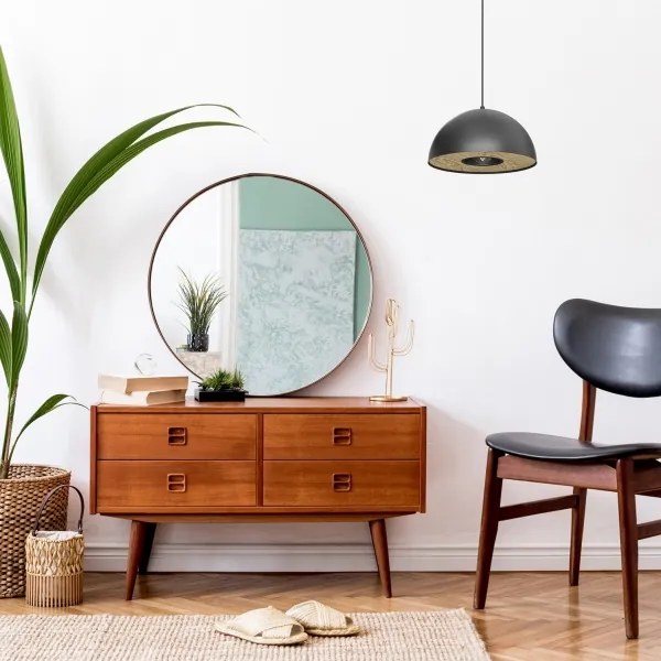 Lampadario a sospensione con filo ELGUND 1xE27/15W/230V nero