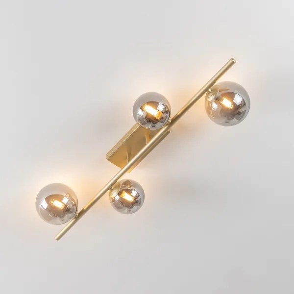 Brilagi - Lampadario a plafone LED MILLA 4xG9/3W/230V oro/fumé