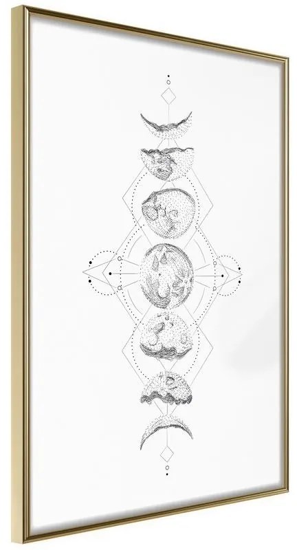 Poster  Silver Globe  Cornice Quadri Cornice d'oro, Larghezza x Altezza Home decor 30x45