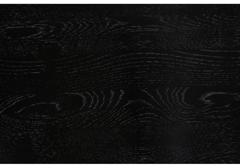 Sedia da bar nera in rovere massiccio (altezza della seduta 65,5 cm) Vander – White Label