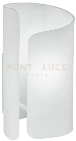 Lume imagine bianca 1 luce attacco e27 15x24,8cm vetro e alluminio