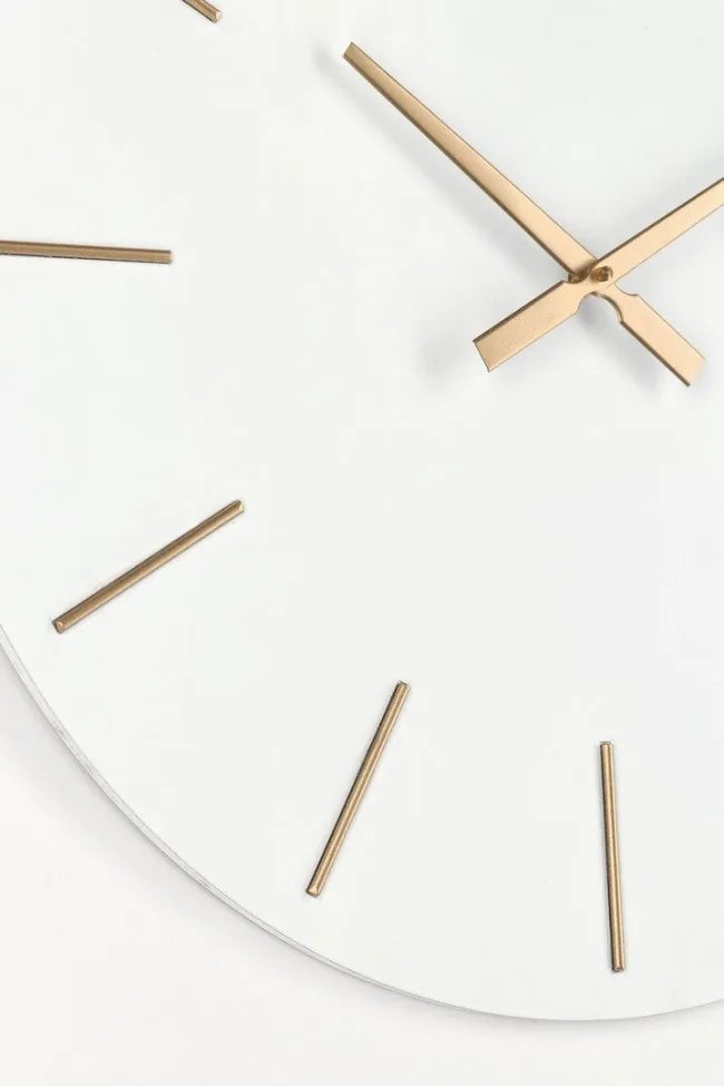 Orologio da Muro Ø 60x5 cm Timeline in Legno Bianco...