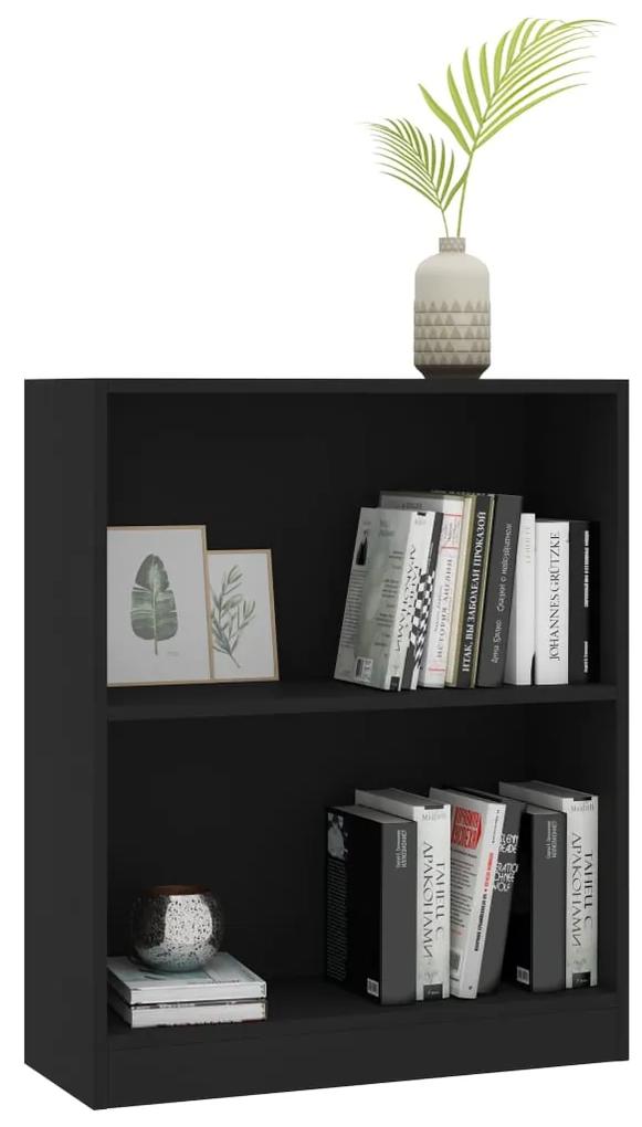 Libreria nera 60x24x74,5 cm in legno multistrato