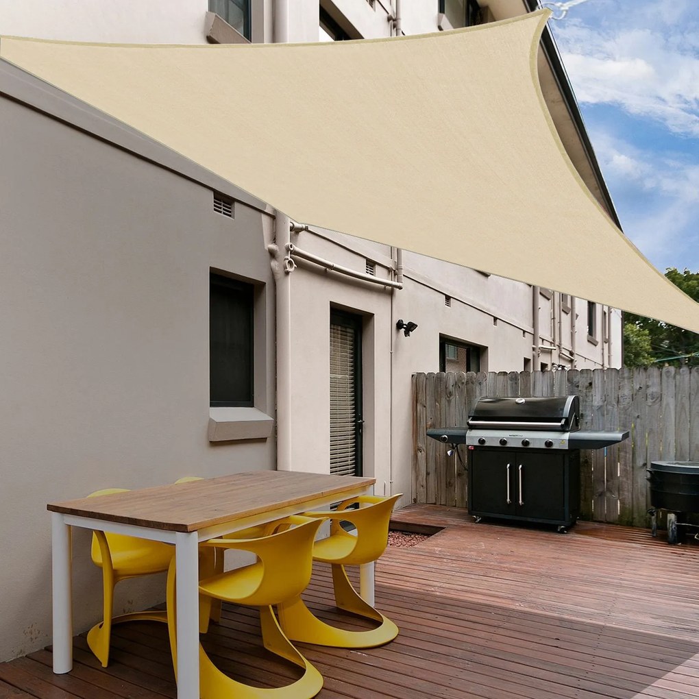Tenda Vela da Giardino Quadrata 3,6x3,6 m Beige...