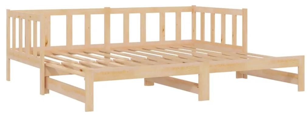 Dormeuse estraibile 2x(90x200) cm in legno massello di pino
