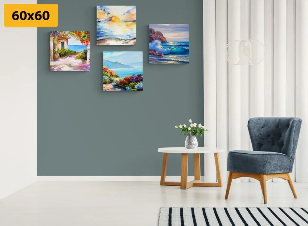Set di quadri – Mare e spiaggia