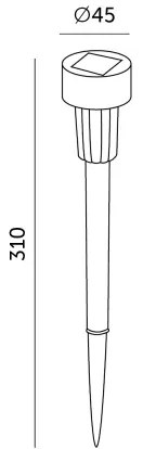SET 10x Lampada solare LED 0,06W 1,2V 6000K IP44 40 mAh
