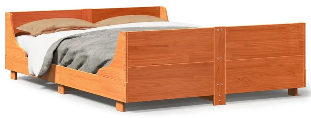 Letto senza materasso marrone cera 160x200 cm in legno di pino