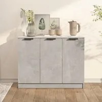 Credenza Grigio Cemento 90,5x30x70 cm in Legno Multistrato 811191