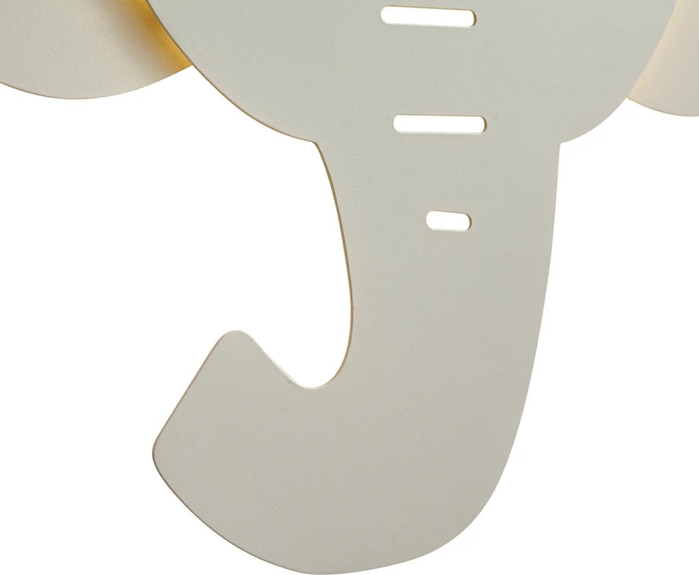 Lampada da parete per bambini beige con LED dimmerabile a 3 livelli - Ellie l'Elefante