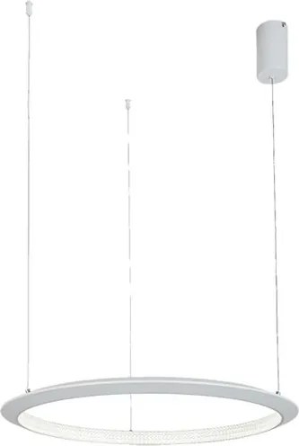 Lampadario LED moderno Delta bianco Ø60cm, luce naturale 3420 lumen, NOVECENTO