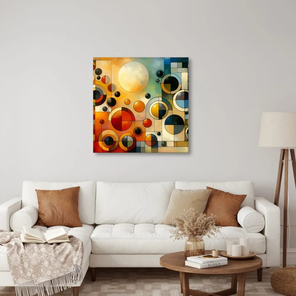 Quadro su tela – Geometria in toni caldi