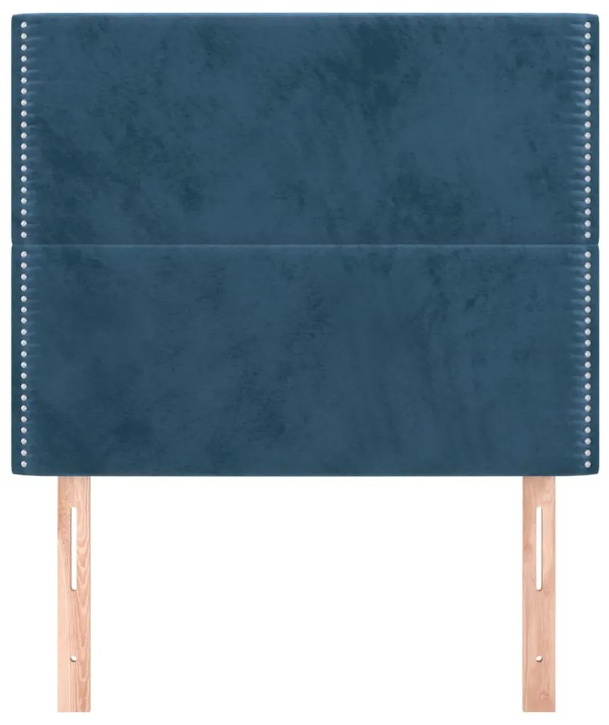 Testiere 2 pz blu scuro 100x5x78/88 cm in velluto