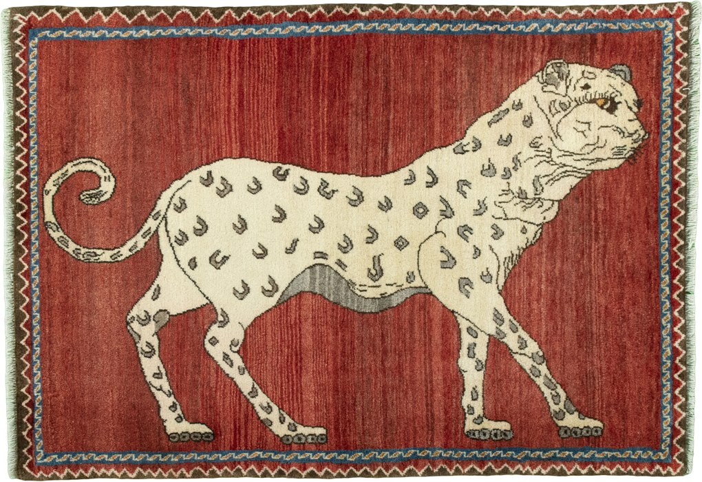 Gabbeh Tappeto 150 x 110 Rosso (Iran) Annodato A Mano