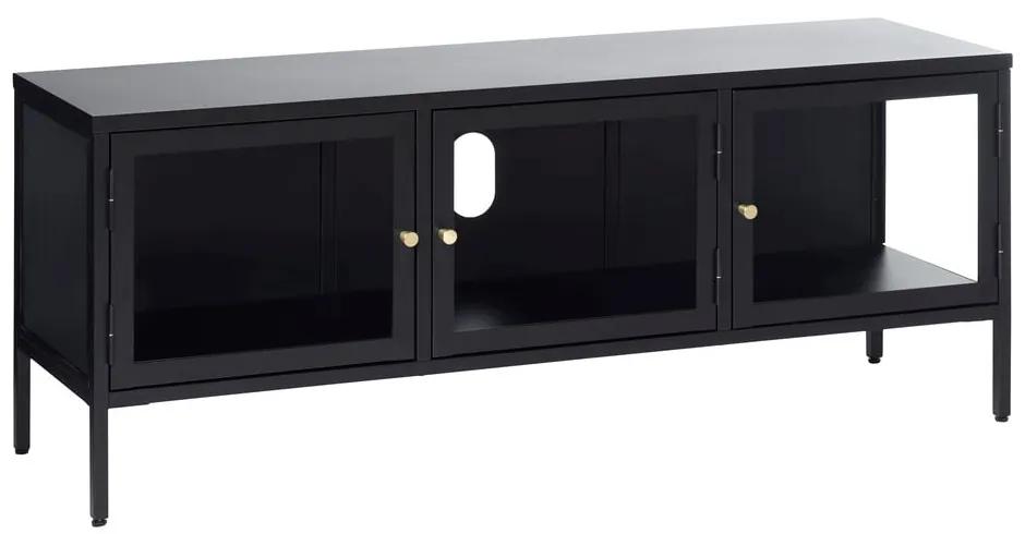 Tavolo TV in metallo nero 132x52 cm Carmel - Unique Furniture