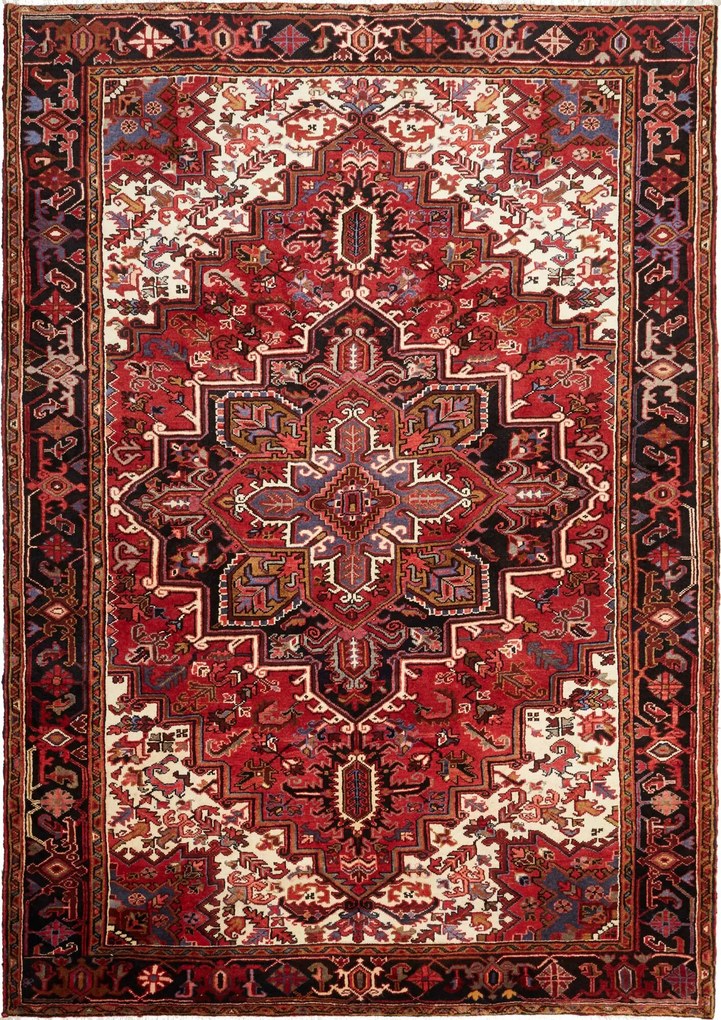Heriz Tappeto persiano 210x300 Rosso (Iran) Annodato A Mano
