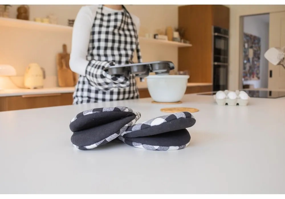Set di guanti da forno in cotone 2 pz Gingham – Tiseco Home Studio