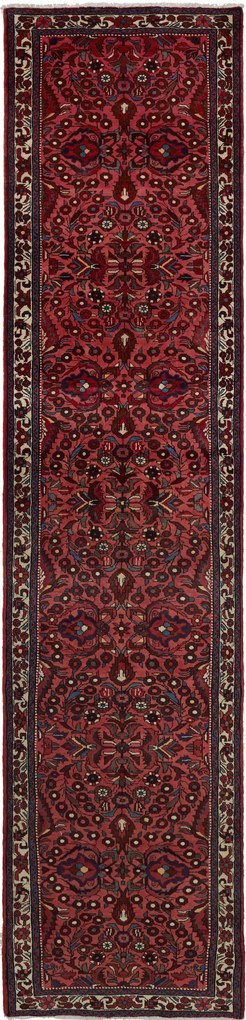 Hamedan Tappeto persiano 390x90 Rosso (Iran) Annodato A Mano