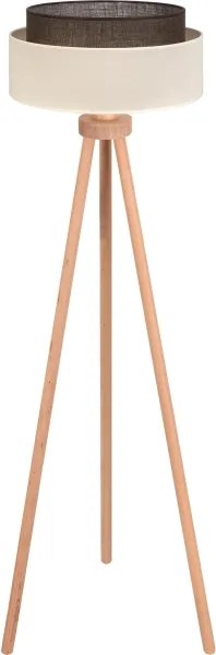 Brilagi - Lampada da terra LED Stile BOHO 1xE27/15W/230V crema/marrone