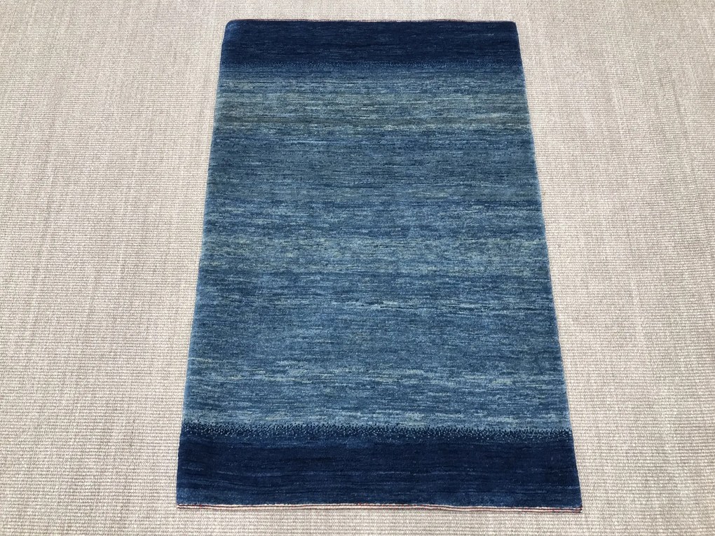 Loribaft Tappeto 140 x 90 Blu (Iran) Annodato A Mano