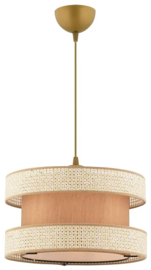 Lampadario a cavo HALO 1xE27/60W/230V beige/crema