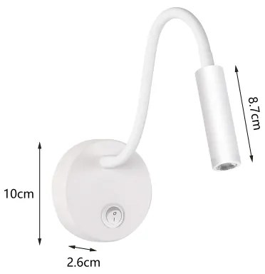 Brilagi - LED Lampada flessibile da muro MAYA LED/3W/230V 4000K bianco