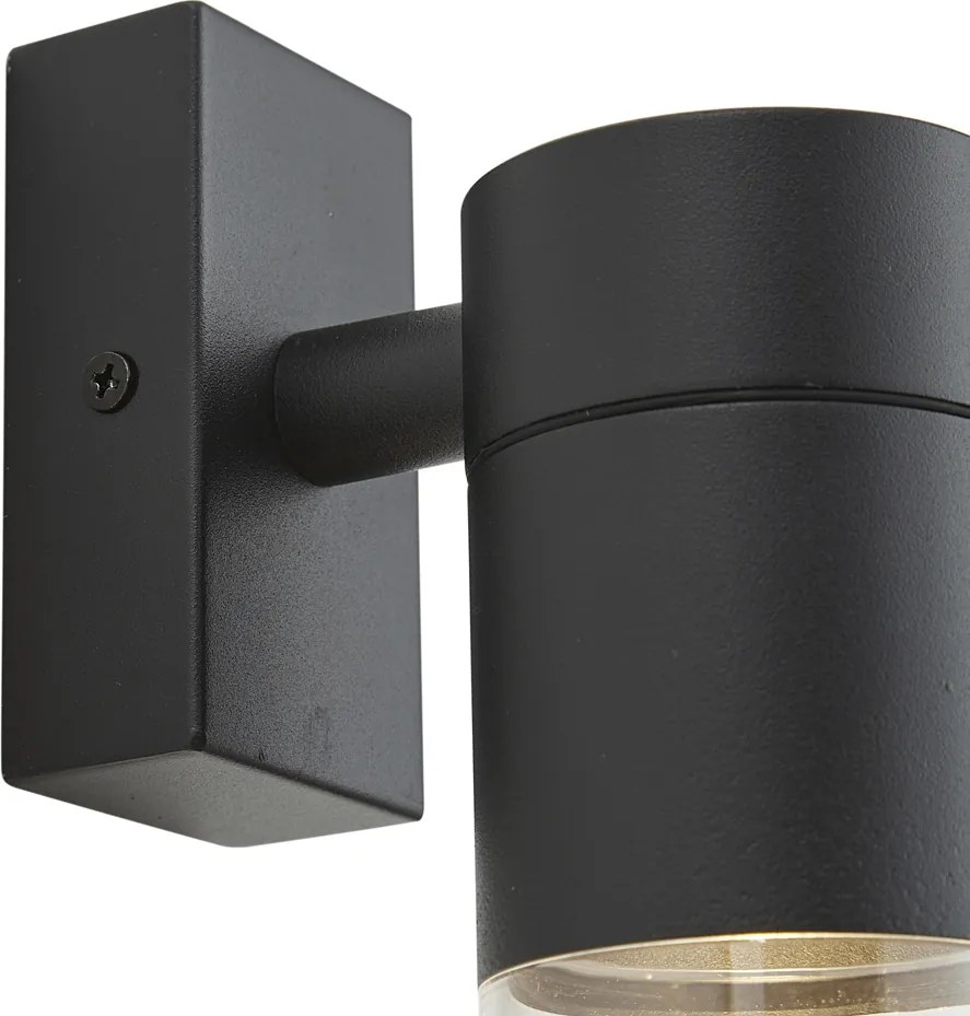 Lampada da parete moderna da esterno nera IP44 - Ensam