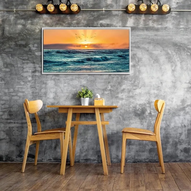 Stampa incorniciata Sunset multicolore 120 x 60 cm