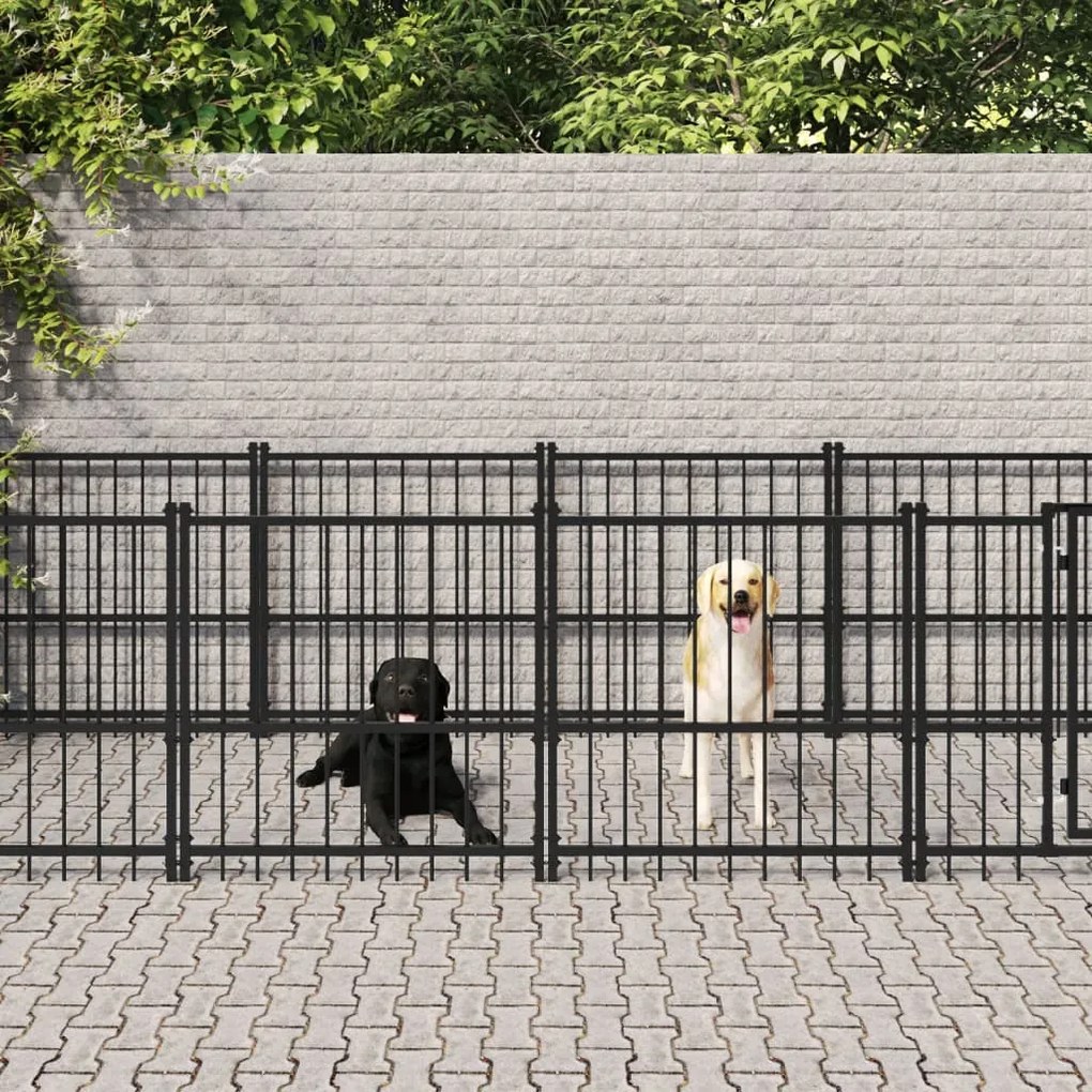 Gabbia Per Cani Da Esterno İn Acciaio 13,14 M² /