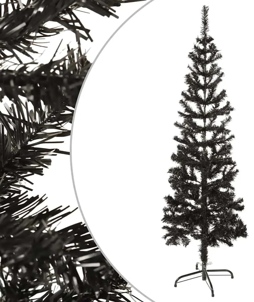 Albero Di Natale Sottile Nero 150 Cm /
