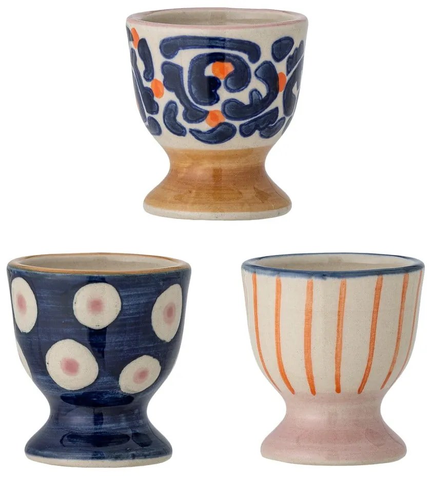 Portauova in gres 3 pz Eviaya – Bloomingville