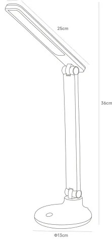 Zuma Line 1913-WH-LED Ricaricabile lampada da tavolo LED/6W/1200 mAh 3000/4500/6000K bianco