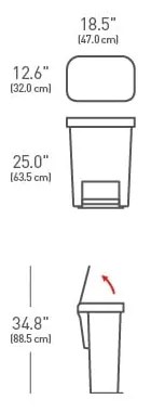 Cestino in acciaio a pedale 55 l - simplehuman