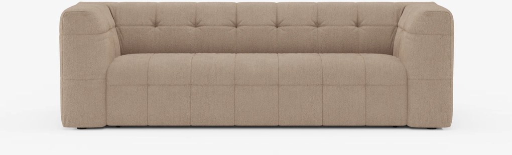 Mosaic Divano 3 e 4 posti modulare in bouclé: capitonné e design in tessuto smacchiabile T21