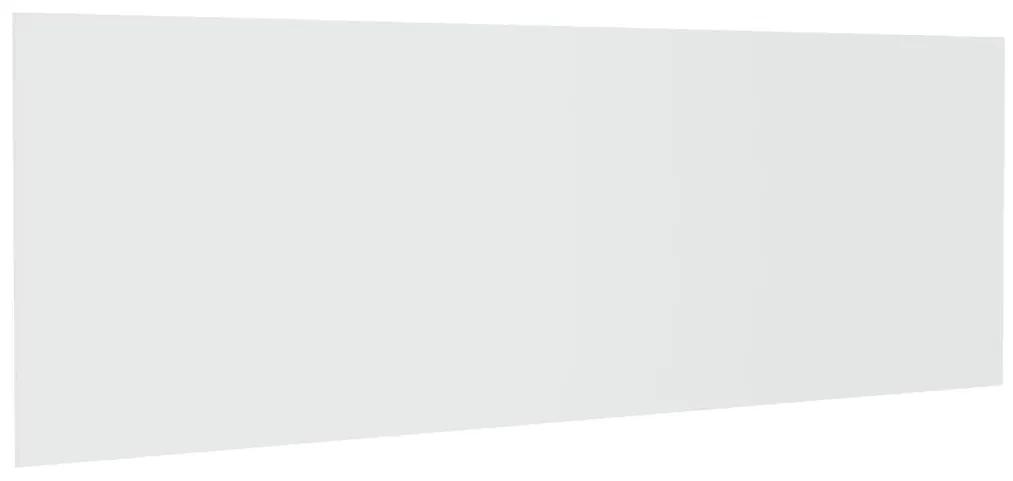 Testiera per letto bianca 240x1,5x80 cm in legno ingegnerizzato